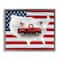 Stupell Industries Farmhouse American Flag Floater Framed Art